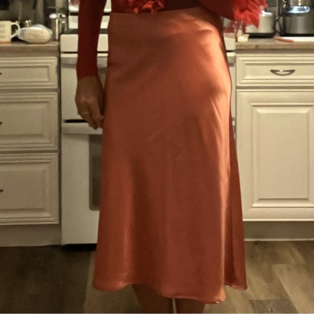 Pink silky skirt size 4